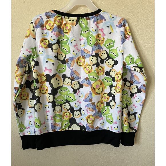 Disney Tsum Tsum Crew Neck Ribbed Trim Long Sleeve Sweatshirt Top Size L 10/12 - Picture 4 of 5